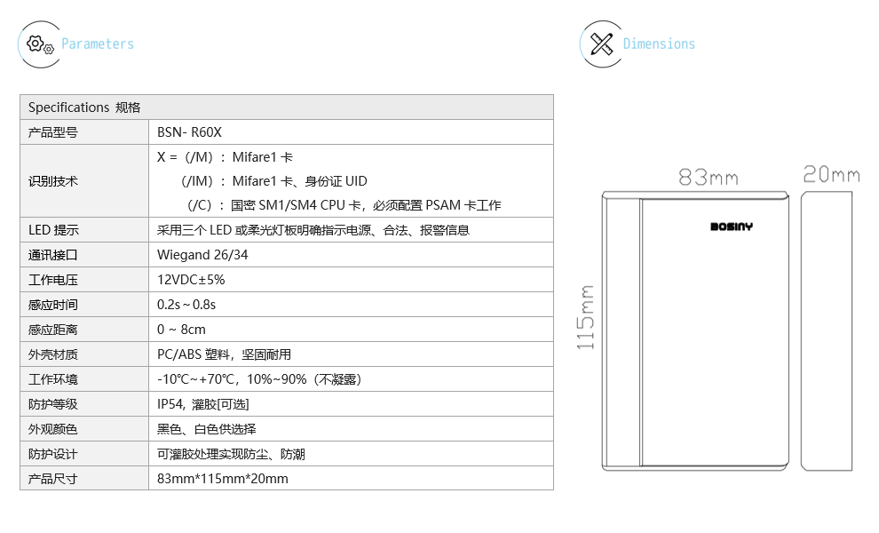 R60X读卡器参数